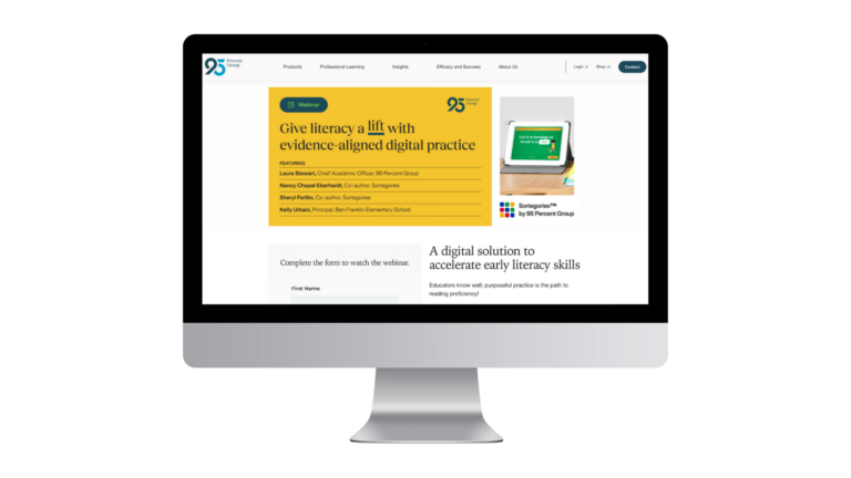 computer desktop mockup featuring sortegories webinar
